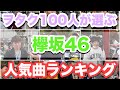 ヲタク100人が選ぶ【欅坂46人気曲ランキング】