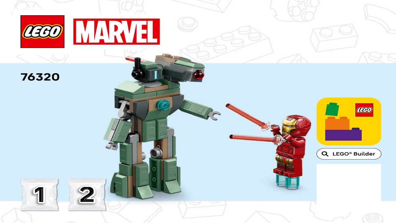Marvel - Iron Man & War Machine vs. Hammer Drones LEGO instructions