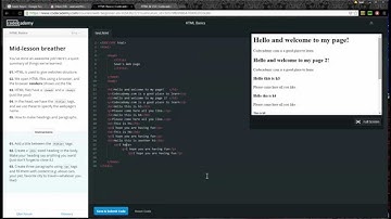 Codecademy HTML Basics walkthrough 7-14