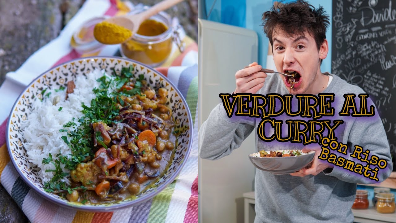 CURRY DI VERDURE CREMOSO E DELIZIOSO - ricetta facile e veloce - CURRY VEGETARIANO - VEGANO con riso