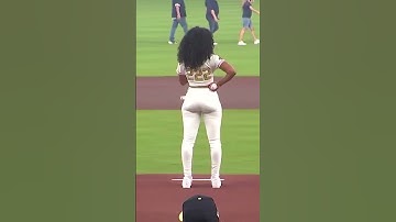 Megan Thee Stallion threw out the opening day first pitch in Houston #shorts