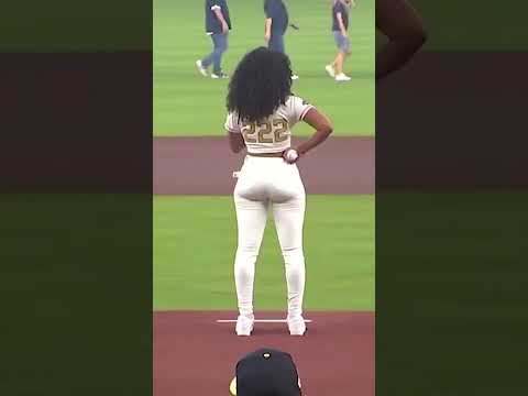 Megan Thee Stallion Threw Out The Opening Day First Pitch In Houston Shorts