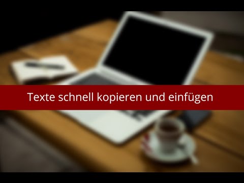Video: So Kopieren Sie Text Ohne Maus