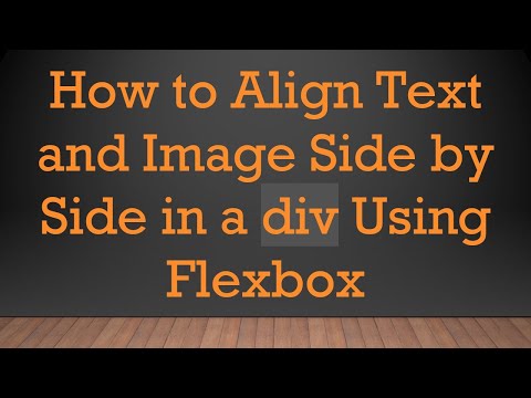 How to Align Text and Image Side by Side in a div Using Flexbox