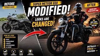 Super Meteor 650 Detailed Modification 🏍️ Entire Look Changed! BEST MODIFICATION EVER SM650