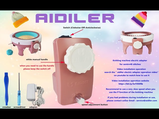 AIDILER Electric Knitting Machine Adapter for Addi Brazil