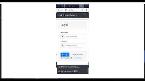 PHP,Mysql,Bootstrap,Form validation 9