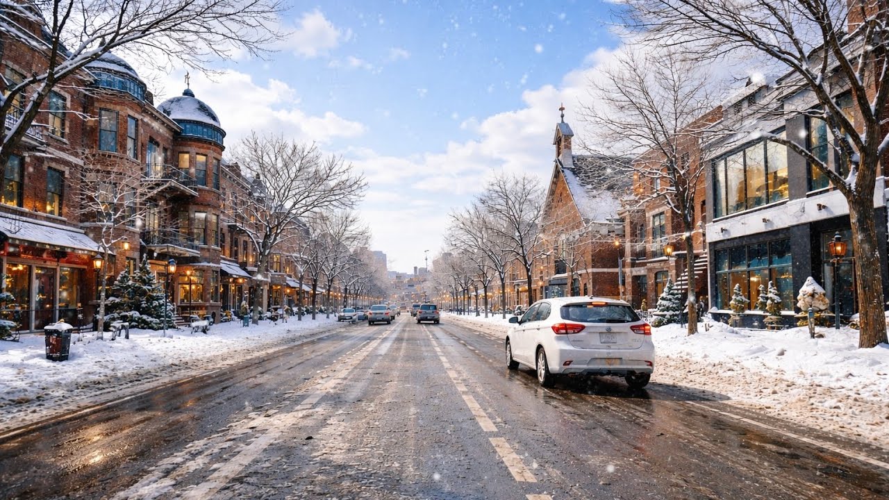 Driving Through Montréal in Winter ❄️ | 4K Snowy City Drive (2026)