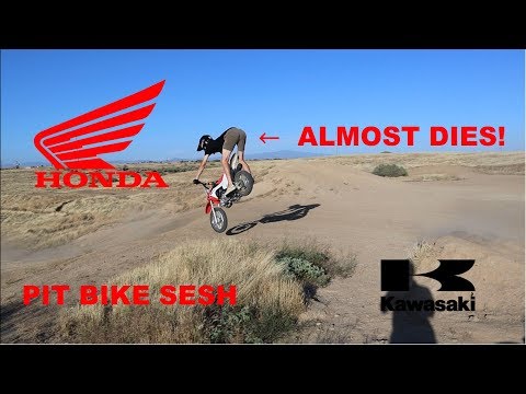 Pitbike CRASH (KLX 110 vs CRF 110)