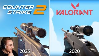 ohnepixel reacts to CS 2 vs Valorant Physics & Details Comparison