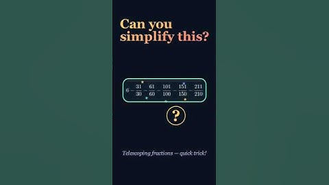 ✨ Tricky Math Simplification | Can You Solve It?