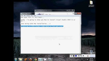 Installing Visual Studio 2010 in Windows 7