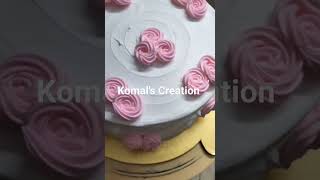 simple cake #cake #cakedecorating #simplecakedesign#birthdaycake #cakeart#komalscreation #shortvideo