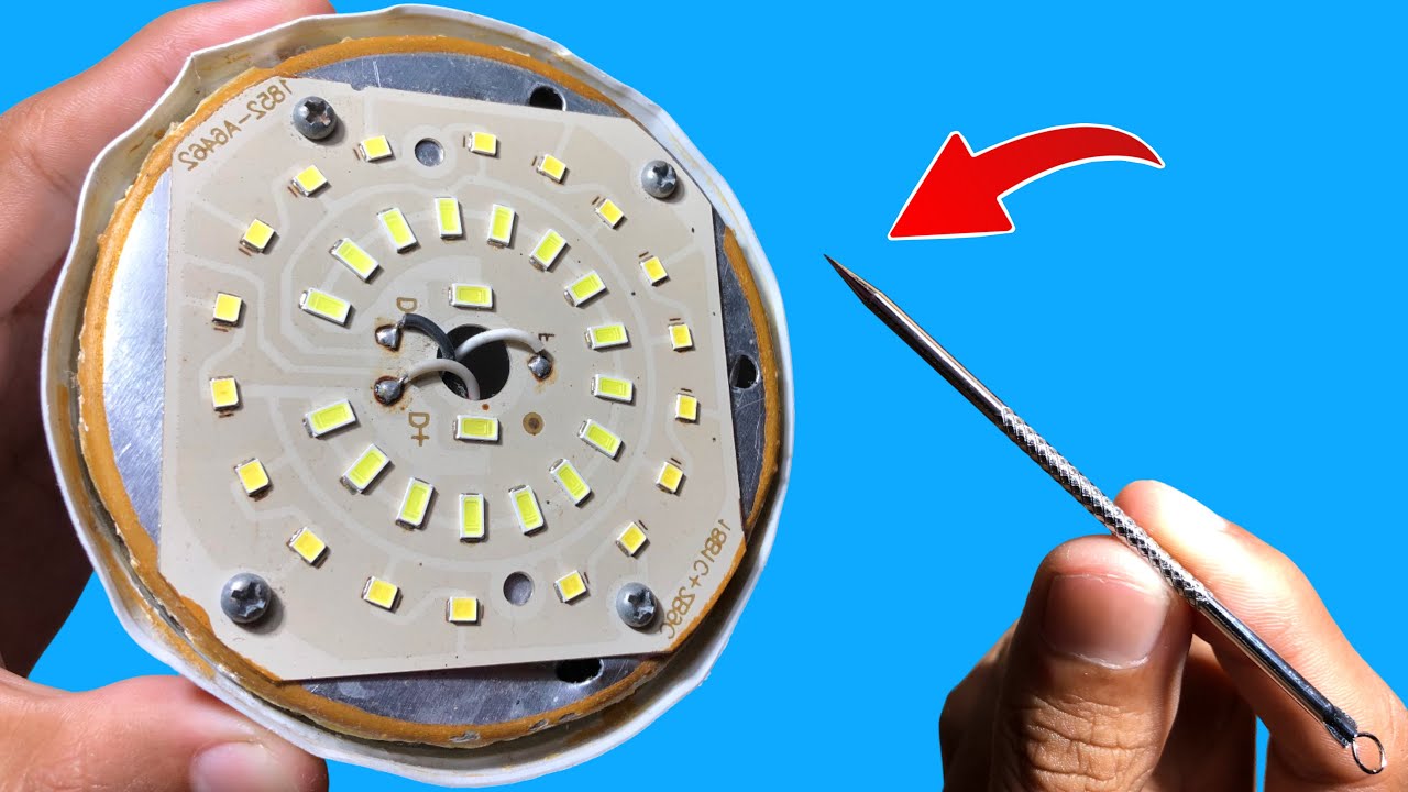 Just know this secret - fix a broken LED light in seconds! Amazing | Creative Fix