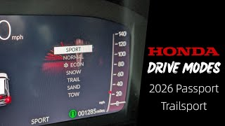 Drive Modes of the 2026 Honda Passport Trailsport