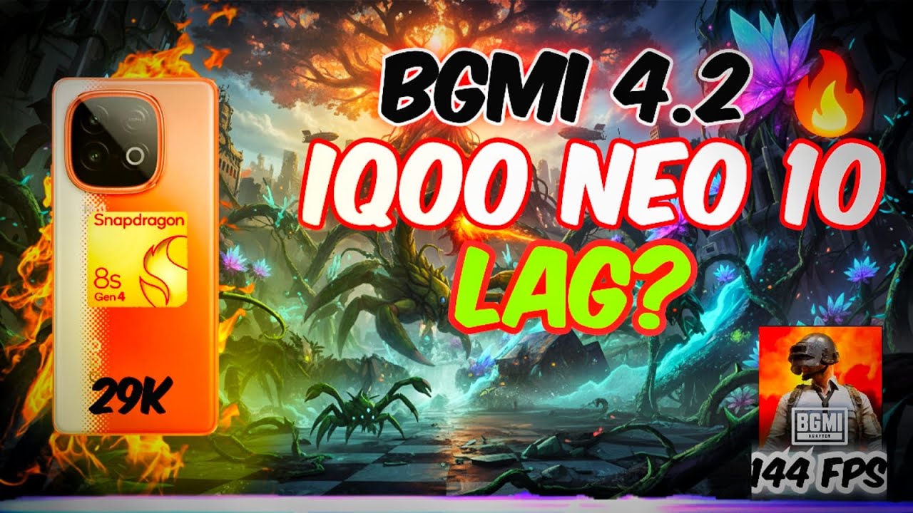 IQOO Neo 10 120 FPS Performance Test  Bgmi 4.2 With FPS meter  