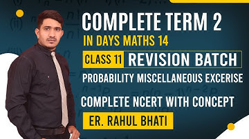 Probability Class 11 Miscellaneous Exercise Q1 to Q10 | Math Chapter 16