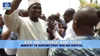 Eyewitness Report: Science \& Tech Minister Meets Plane Maker Aghogho,Olaolu The Drone Maker