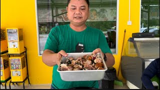Resepi kasam Babi campur pucuk ubi, untuk makan beramai bersama keluarga di markrt babi Viral Julau