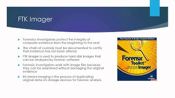 Module 8: Forensic Toolkit (FTK) Imager