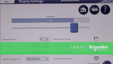 Configuring Display on APC Symmetra™ PX 250/500 UPS | Schneider Electric Support