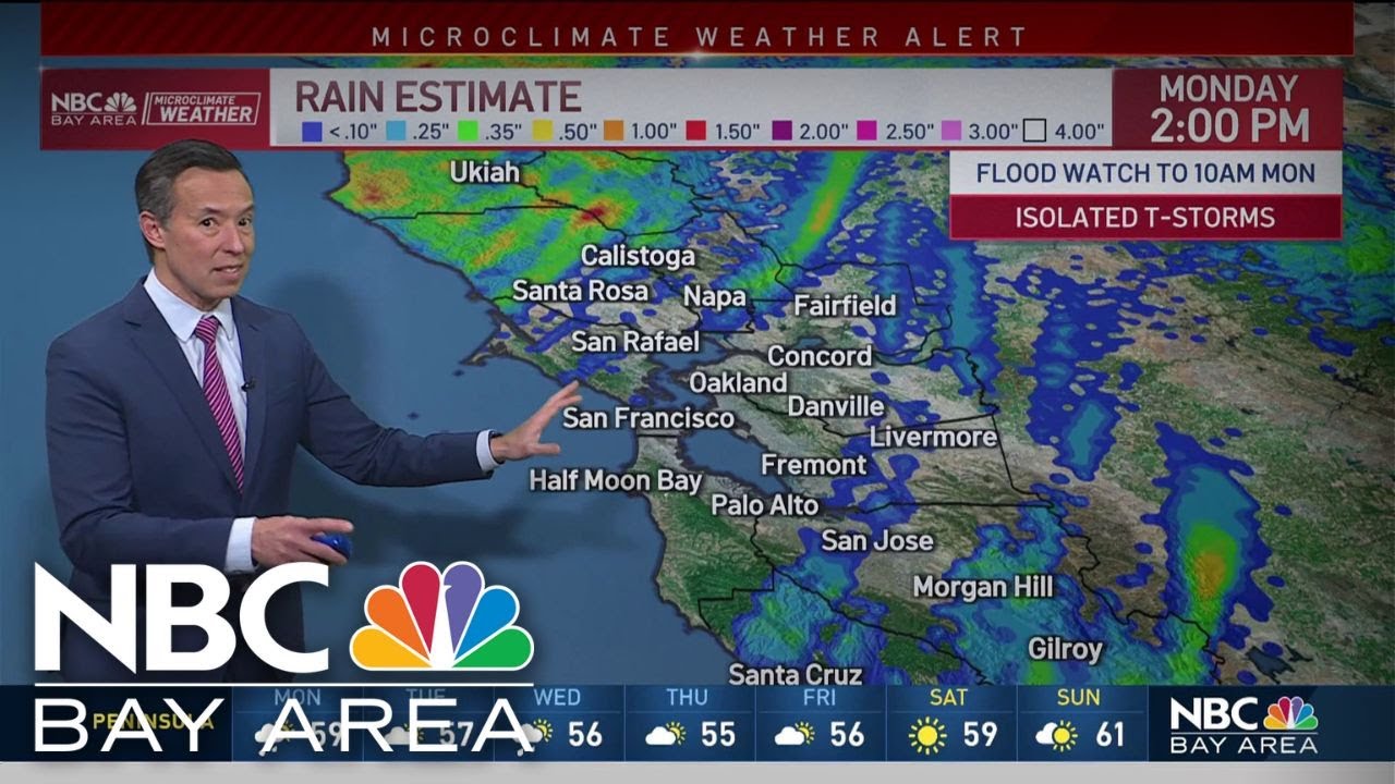 Bay Area Forecast: Showers continue Monday - YouTube