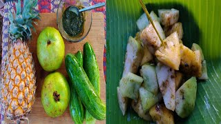Tasty Pineapple chat | 3 in 1 Chat | Healthy village food