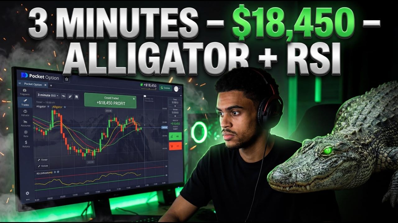 Binary Options Easy Setup - Alligator + Rsi (3 Minute Expiration) Pocket Option Strategy