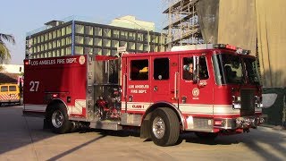 LAFD Engine 27, Rescue 27, & Rescue 827 Responding
