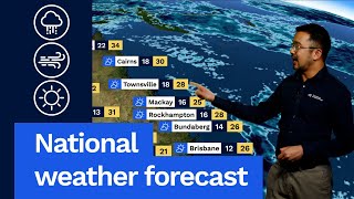 National Weather Forecast: Drier weekend in the east, rain increasing in the west