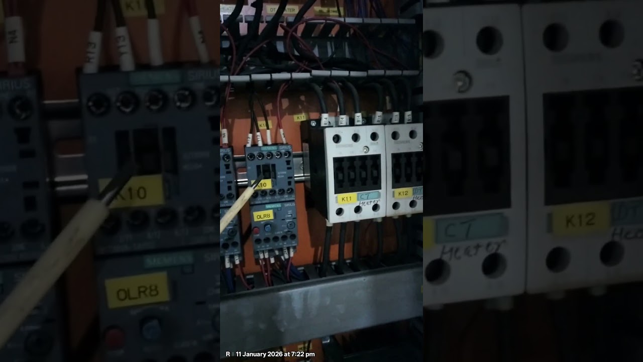 PLC , Relay, VFD, SMPS contactor , MPCB Kya hota Hai kuchh minute mei jaane. manually conveyor work.