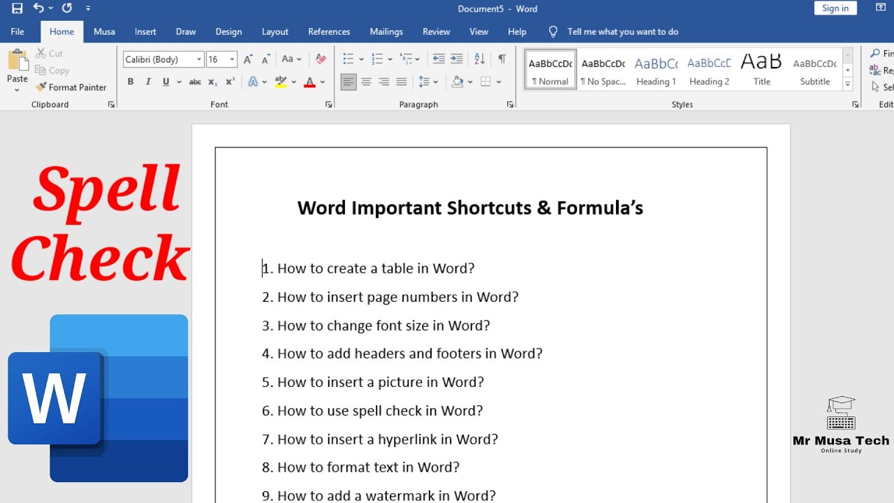 How to use spell check in Word || MS Word Free Course in Urdu/Hindi ...