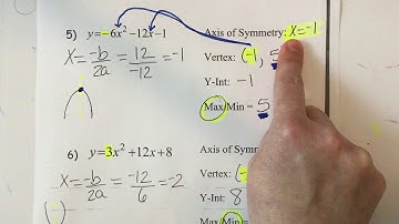 Finding the vertex, axis of symmetry, etc... with the graphing calculator