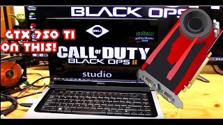 DELL STUDIO RUNNING EXTERNAL DESKTOP GRAPHICS CARD! LAPTOP MEETS GEFORCE GTX 750 TI