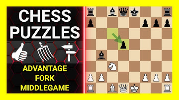 Chess Puzzles to Practice. Themes: Advantage, Fork, Middlegame. Learn Chess