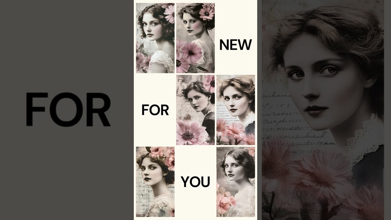 Vintage Ladies Junk Journal Papers 