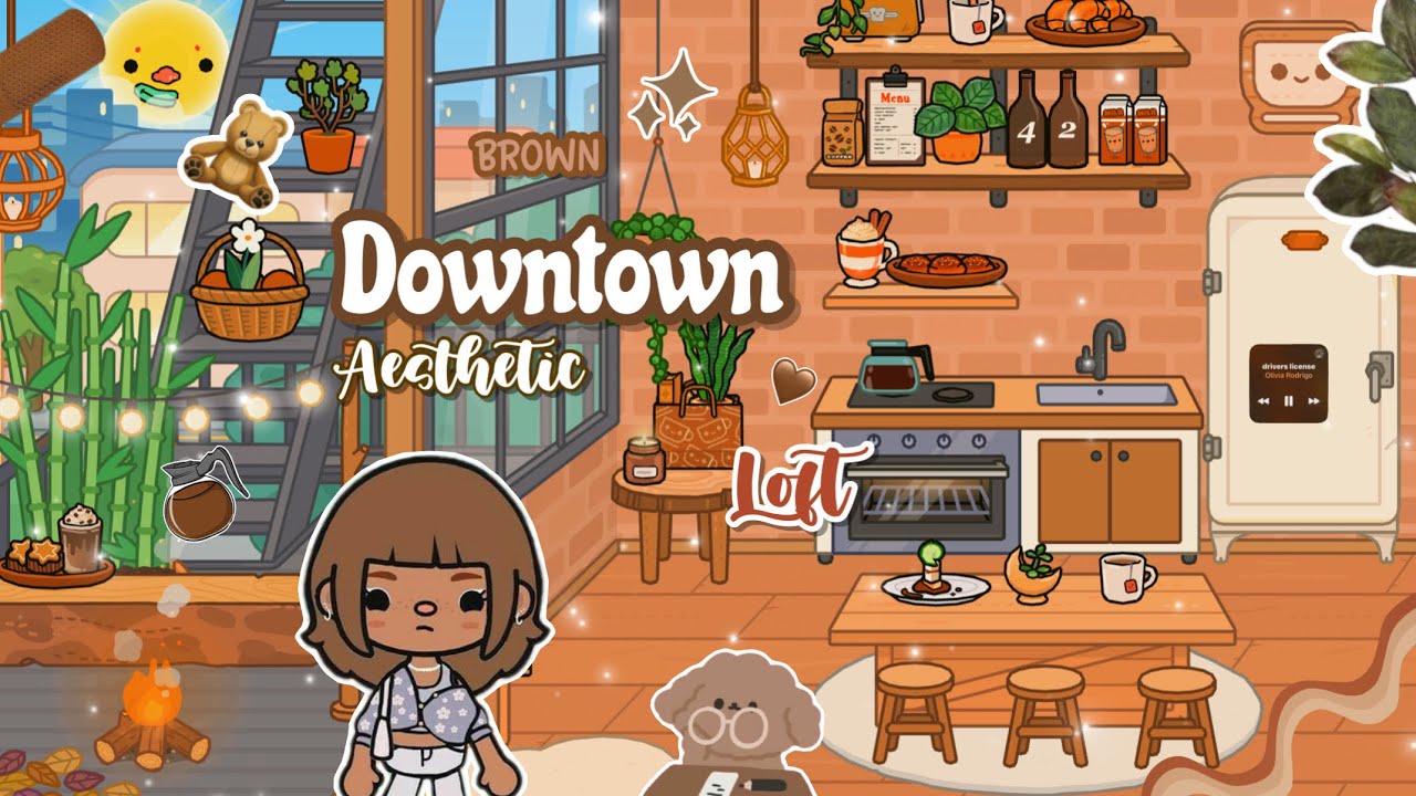🧸Brown Downtown Loft Design Toca Boca 🪵Tocalifeworld Makeover YouTube