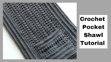 HOW TO CROCHET A POCKET SHAWL/SCARF PART 1: Easy step by step free tutorial/pattern for beginners.