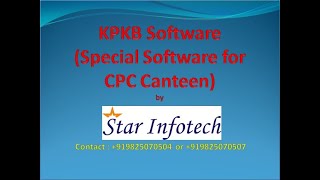 KPKB Master Canteen Software Demo by Star Infotech screenshot 3