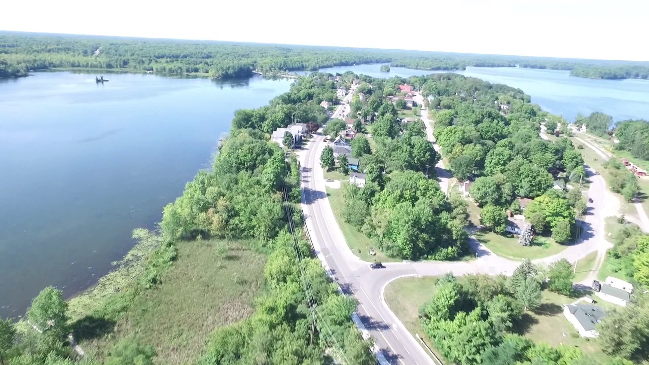 Sharbot Lake, Ontario...Drone Views..Doc's Island to town and back