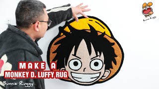 Rug Tufting - Monkey D. Luffy Rug - One Piece Rug Tufting Collection (Step by Step)