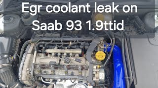 Saab 93 1.9TTid Opel Vauxhall EGR cooler leak