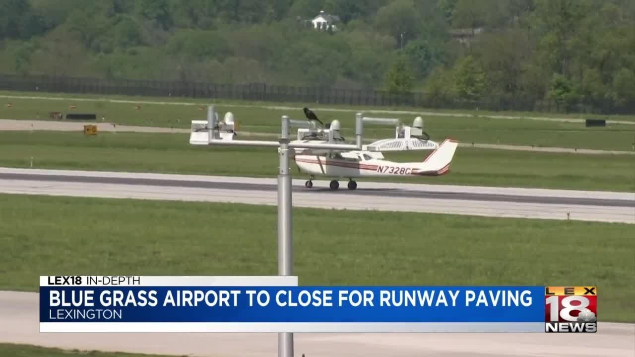 Blue Grass Airport will close for 3 days in August to resurface runway