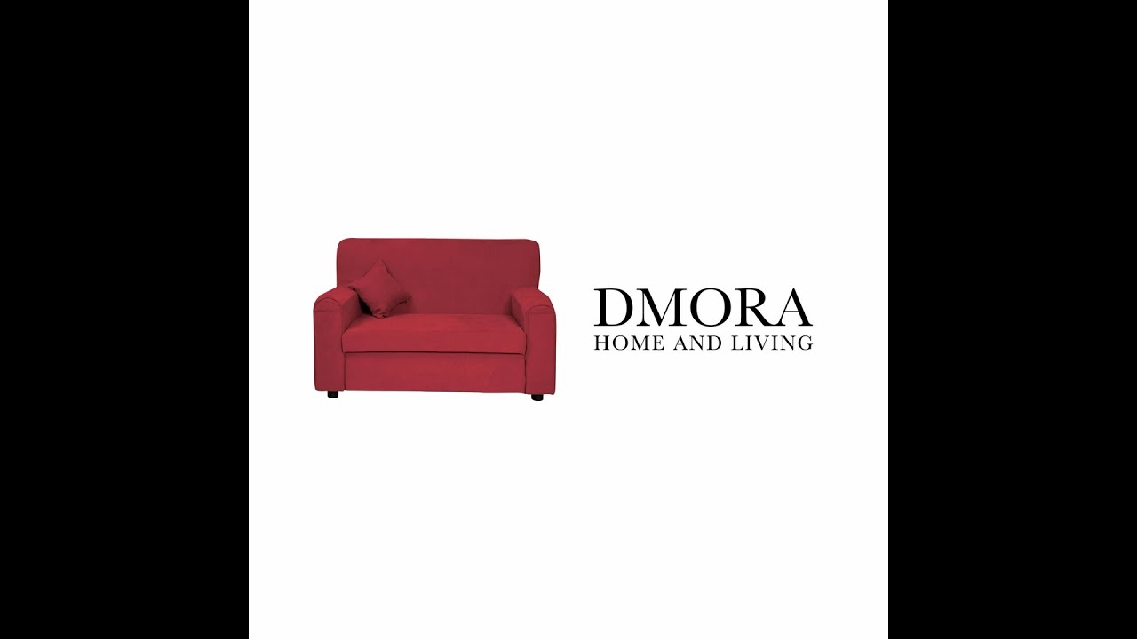 Divano moderno in tessuto a 2 posti, Made in Italy, colore Rosso