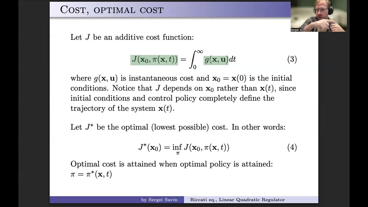 Control Theory 2025, lecture 8 | LQR, Algebraic Riccati Eq.