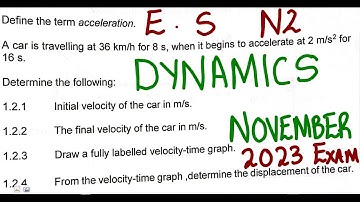 Engineering Science N2 Dynamics November 2023 @mathszoneafricanmotives
