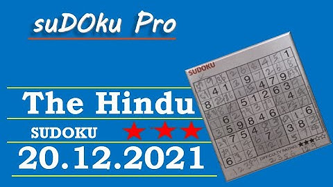 The Hindu Dec 20, 2021 - 3 Star - Step by Step Solution Clearly Explained