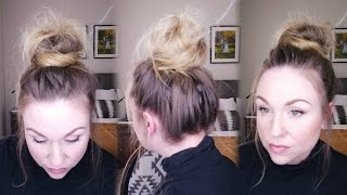 Make sure to give this video a like or comment! and please
subscribe!!! updated tutorial for top knot messy bun fine hair! watch
the secret g...