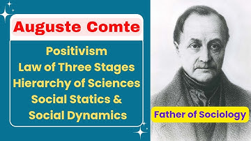 Auguste Comte | Positivism | Law of Three Stages | Hierarchy of Sciences | Social Statics & Dynamics