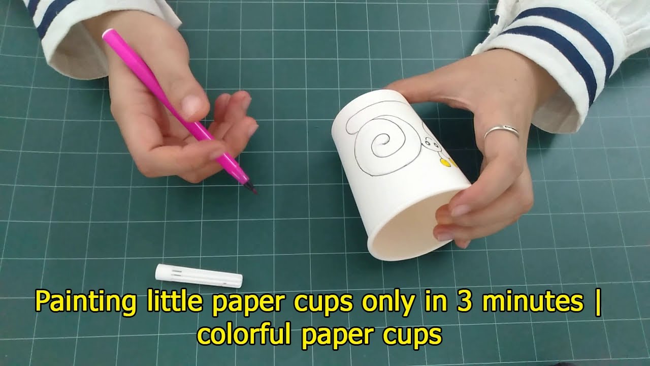 Painting little paper cups only in 3 minutes | colorful paper cups ...